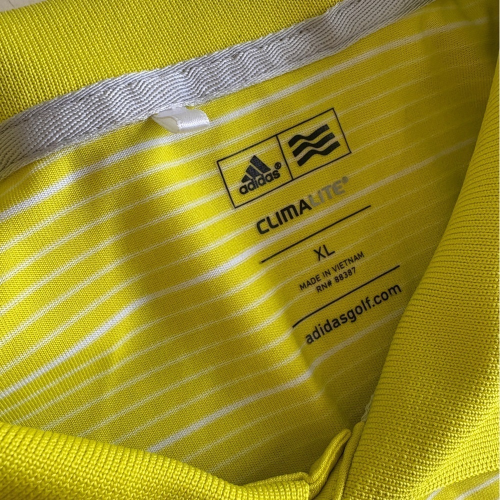 Adidas Men's Yellow Polo Shirt -Xl - Picture 5 of 11